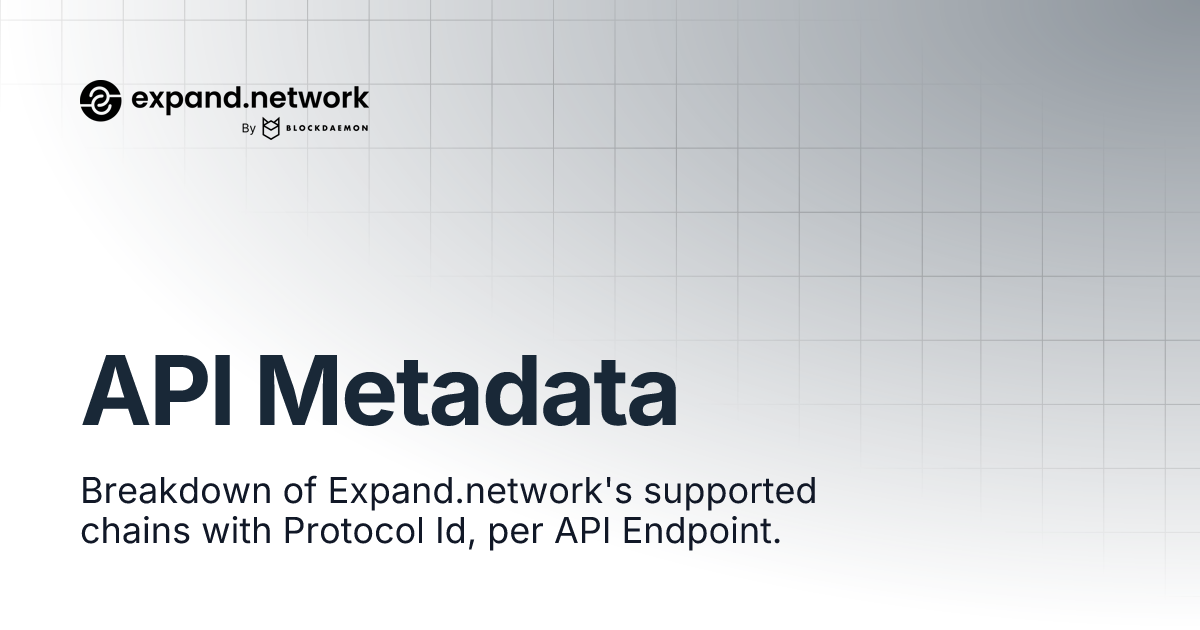 API Metadata | expand.network